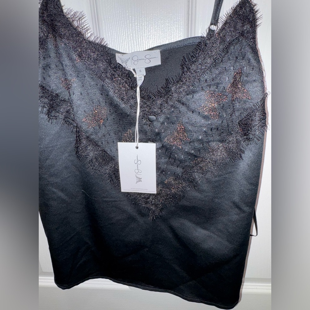 Jessica Simpson Black Lace Chemise